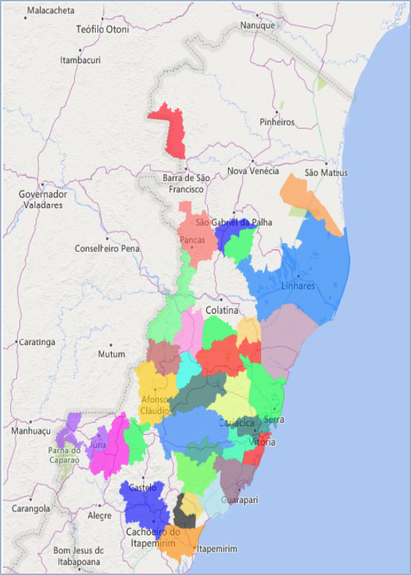 Mapa Programa Novos Caminhos