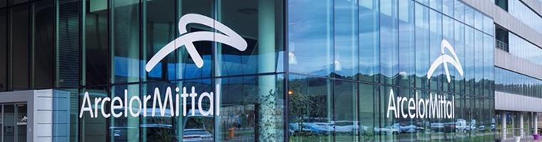 Fachada com logo ArcelorMittal